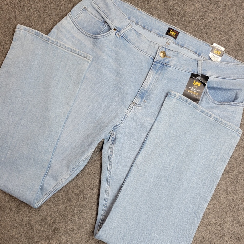 Lee Jeans Womens 22W Blue Denim Stretch Mid Rise Bootcut Leg Everyday Casual